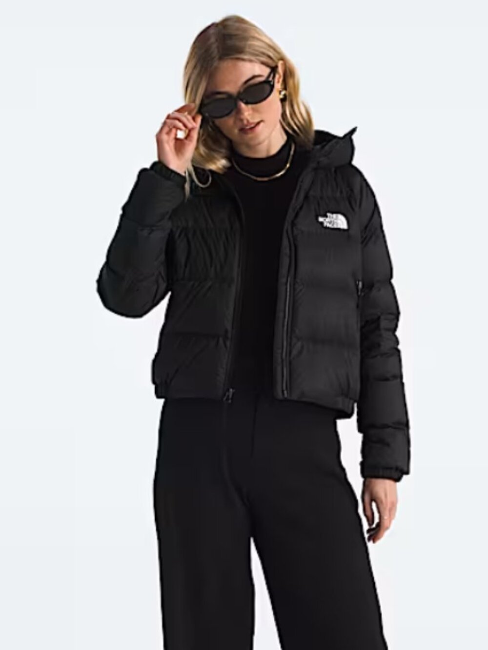 North Face Black Hydrenalite Down Hooded Puffer Jacket Size M